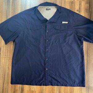 Mens Habit Fishing Shirt 2XL Navey Blue
